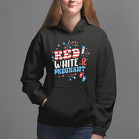 Pregnancy Announcement Hoodie Red White And Due, 4th Of July TS05 - Wonder Print Shop