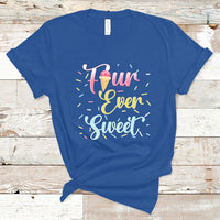 Funny Ice Cream T Shirt Four Ever Sweet, 4th Birthday Girl TS05 - Wonder Print Shop