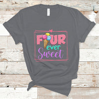 Funny Ice Cream T Shirt Four Ever Sweet, 4th Birthday Girl TS05 - Wonder Print Shop