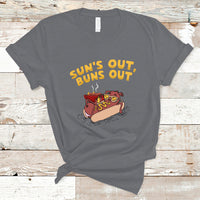 Hot Dog Lover T Shirt Suns Out Burns Out, Summer Vacation TS05 - Wonder Print Shop