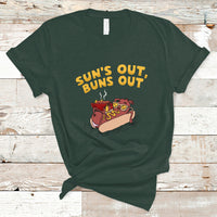 Hot Dog Lover T Shirt Suns Out Burns Out, Summer Vacation TS05 - Wonder Print Shop