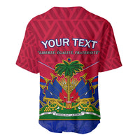 Custom Haiti Baseball Jersey Ayiti Coat Of Arms With Map TS06 - Wonder Print Shop