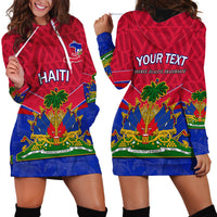 Custom Haiti Hoodie Dress Ayiti Coat Of Arms With Map TS06 - Wonder Print Shop