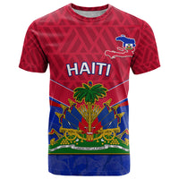 Custom Haiti T Shirt Ayiti Coat Of Arms With Map TS06 - Wonder Print Shop