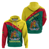Custom Grenada Hoodie Coat Of Arms With Bougainvillea Flowers TS06 - Wonder Print Shop
