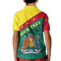 Custom Grenada Kid Polo Shirt Coat Of Arms With Bougainvillea Flowers TS06 - Wonder Print Shop
