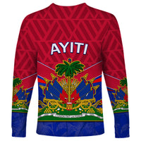Haiti Long Sleeve Shirt Ayiti Coat Of Arms With Map TS06 - Wonder Print Shop