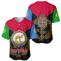 Eritrea Baseball Jersey Coat Of Arms And Map With Cross TS06 - Wonder Print Shop