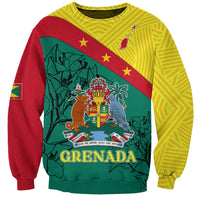 Grenada Sweatshirt Coat Of Arms With Bougainvillea Flowers TS06 - Wonder Print Shop
