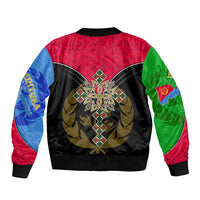 Eritrea Bomber Jacket Coat Of Arms And Map With Cross TS06 - Wonder Print Shop