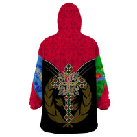 Eritrea Wearable Blanket Hoodie Coat Of Arms And Map With Cross TS06 - Wonder Print Shop