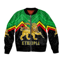 Ethiopia Bomber Jacket Coat Of Arms With Hand Drawn Pattern TS06 - Wonder Print Shop