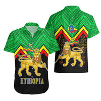 Ethiopia Hawaiian Shirt Coat Of Arms With Hand Drawn Pattern TS06 - Wonder Print Shop