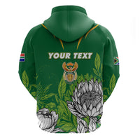Personalised South Africa Hoodie King Protea With Flag TS06 - Wonder Print Shop