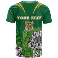 Personalised South Africa T Shirt King Protea With Flag TS06 - Wonder Print Shop