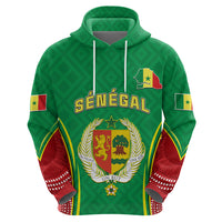 Personalised Senegal Hoodie Africa Tribal Pattern With Coat Of Arms TS06 - Wonder Print Shop