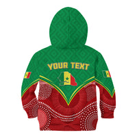 Personalised Senegal Kid Hoodie Africa Tribal Pattern With Coat Of Arms TS06 - Wonder Print Shop