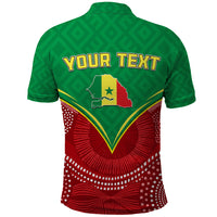 Personalised Senegal Polo Shirt Africa Tribal Pattern With Coat Of Arms TS06 - Wonder Print Shop