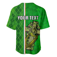 Personalised Ireland Baseball Jersey Cross With Shamrock Simple Style TS06 - Wonder Print Shop