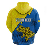 Personalised Ukraine Hoodie Sunflower With Ukraine Folk Patterns TS06 - Wonder Print Shop