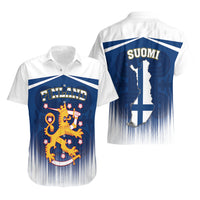 Finland Hawaiian Shirt Coat Of Arms Mix Hannunvaakuna TS06 - Wonder Print Shop