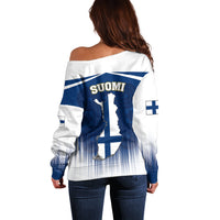 Finland Off Shoulder Sweater Coat Of Arms Mix Hannunvaakuna TS06 - Wonder Print Shop