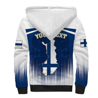 Custom Finland Sherpa Hoodie Coat Of Arms Mix Hannunvaakuna TS06 - Wonder Print Shop