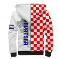 Croatia Sherpa Hoodie Chessboard Mix Coat Of Arms TS06 - Wonder Print Shop