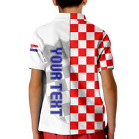 Personalised Croatia Kid Polo Shirt Chessboard Mix Coat Of Arms TS06 - Wonder Print Shop