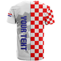 Personalised Croatia T Shirt Chessboard Mix Coat Of Arms TS06 - Wonder Print Shop