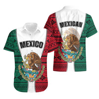 Mexico Hawaiian Shirt Coat Of Arms With Mexican Aztec Pattern TS06 - Wonder Print Shop