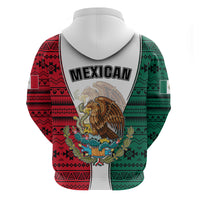 Mexico Hoodie Coat Of Arms With Mexican Aztec Pattern TS06 - Wonder Print Shop