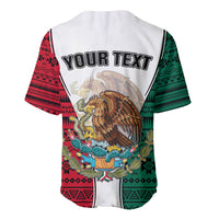 Personlised Mexico Baseball Jersey Coat Of Arms With Mexican Aztec Pattern TS06 - Wonder Print Shop