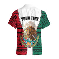 Personlised Mexico Hawaiian Shirt Coat Of Arms With Mexican Aztec Pattern TS06 - Wonder Print Shop