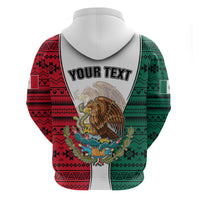 Personlised Mexico Hoodie Coat Of Arms With Mexican Aztec Pattern TS06 - Wonder Print Shop