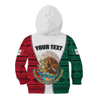 Personlised Mexico Kid Hoodie Coat Of Arms With Mexican Aztec Pattern TS06 - Wonder Print Shop