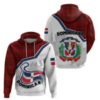 Dominican Republic Hoodie Dominicana Plaid Pattern Mix Coat Of Arms TS06 - Wonder Print Shop
