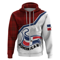 Dominican Republic Hoodie Dominicana Plaid Pattern Mix Coat Of Arms TS06 - Wonder Print Shop