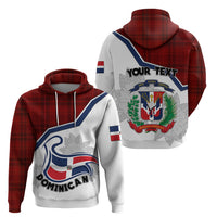 Personlised Dominican Republic Hoodie Dominicana Plaid Pattern Mix Coat Of Arms TS06 - Wonder Print Shop