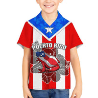 Puerto Rico Hawaiian Shirt Coqui Frog Mix Flor de Maga TS06