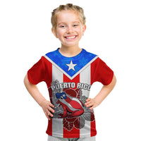 Puerto Rico Kid T Shirt Coqui Frog Mix Flor de Maga TS06