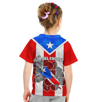 Puerto Rico Kid T Shirt Coqui Frog Mix Flor de Maga TS06