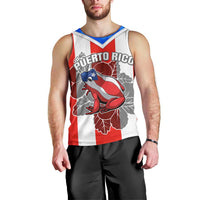 Puerto Rico Men Tank Top Coqui Frog Mix Flor de Maga TS06