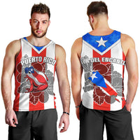Puerto Rico Men Tank Top Coqui Frog Mix Flor de Maga TS06