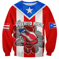 Puerto Rico Sweatshirt Coqui Frog Mix Flor de Maga TS06