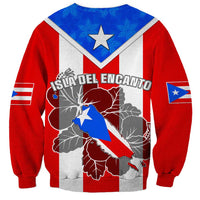 Puerto Rico Sweatshirt Coqui Frog Mix Flor de Maga TS06