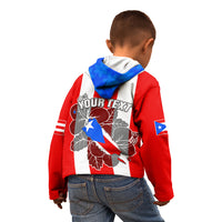 Custom Puerto Rico Kid Hoodie Coqui Frog Mix Flor de Maga TS06 - Wonder Print Shop