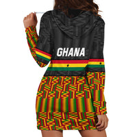 Ghana Hoodie Dress Kente Pattern With Coat Of Arms TS06 - Wonder Print Shop