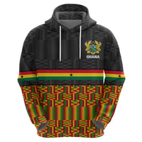 Custom Ghana Hoodie Kente Pattern With Coat Of Arms TS06 - Wonder Print Shop