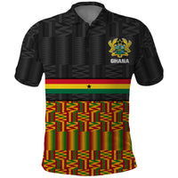 Custom Ghana Polo Shirt Kente Pattern With Coat Of Arms TS06 - Wonder Print Shop